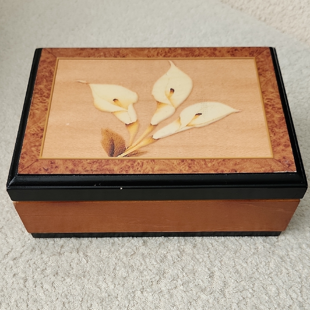 Floral Wooden Jewelry Box